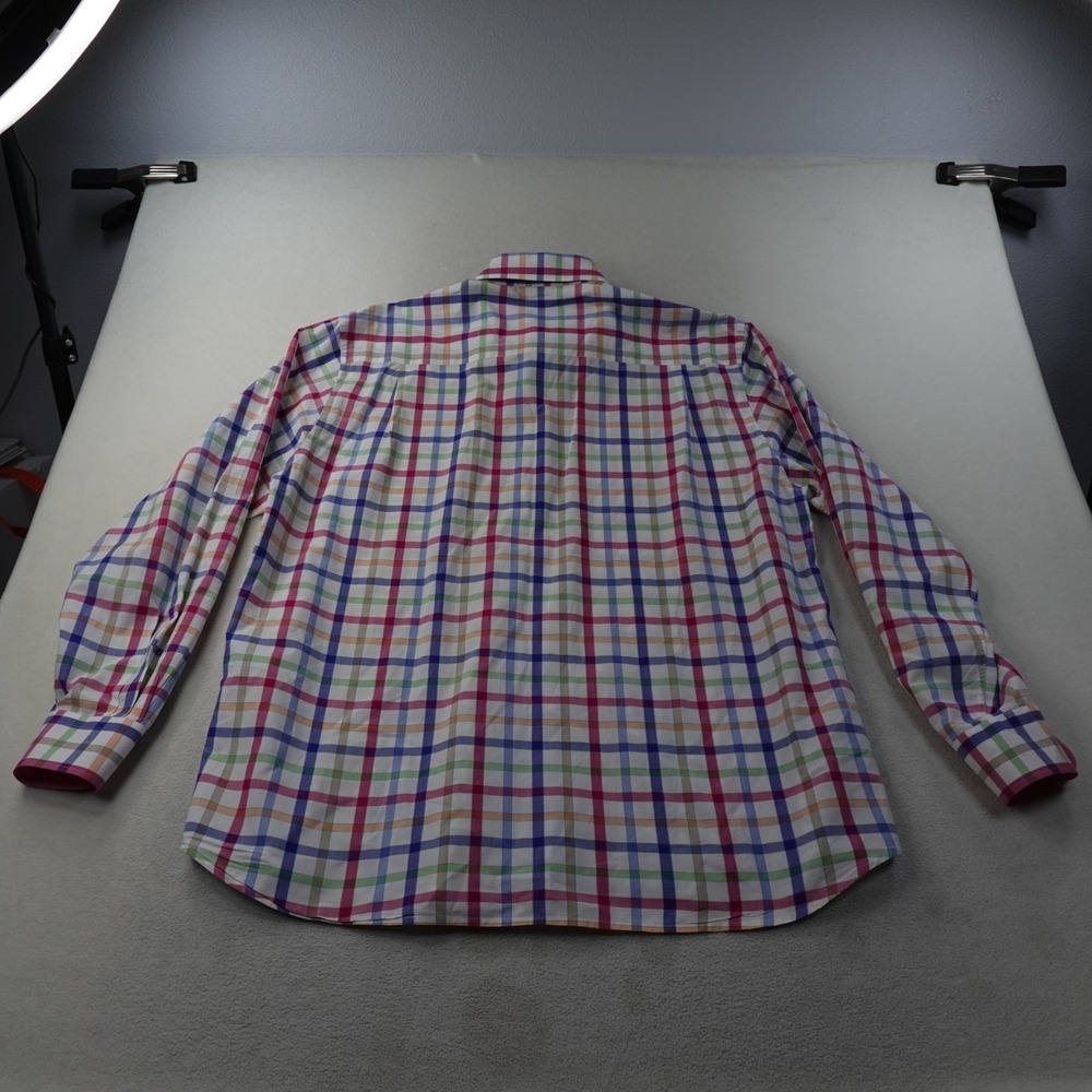 Paul & Shark Yachting Shirt Mens 44 Soft Touch Plaid Button Down Long Sleeve - Picture 4 of 13